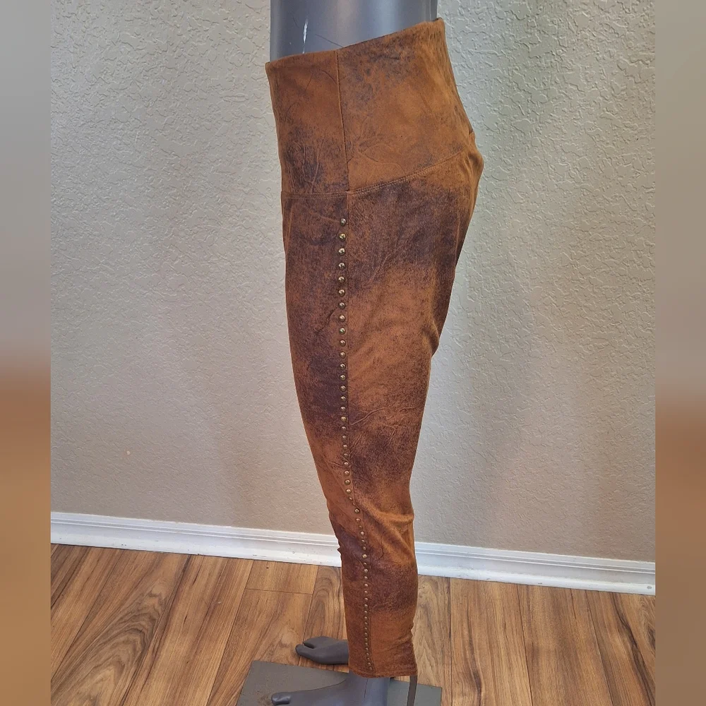 Athena Marie Micro suede leggings with antiqued studs